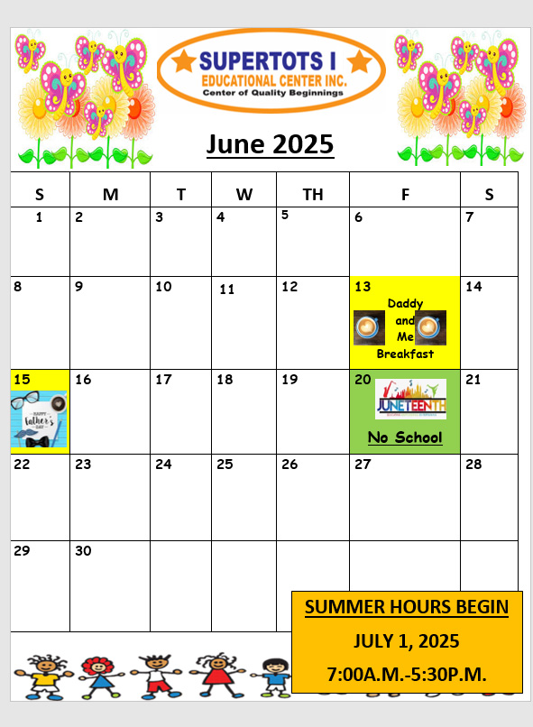 June 2025 calender